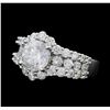 Image 2 : 14KT White Gold 3.89ctw Diamond Ring