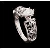 Image 4 : 14KT White Gold 0.52ctw Diamond Ring
