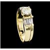 Image 4 : 14KT Yellow Gold 0.85ctw Diamond Band and Ring