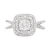 Image 1 : 14KT White Gold Ladies 1.10ctw Diamond Wedding Ring
