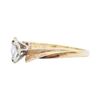 Image 2 : 14KT Yellow Gold 0.15ct Diamond Bypass Solitaire Ring