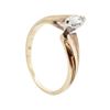 Image 3 : 14KT Yellow Gold 0.15ct Diamond Bypass Solitaire Ring