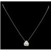 Image 2 : 14KT White Gold 1.74ctw Diamond Pendant with Chain