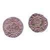 Image 2 : Lot of (2) 1540-1590 KB Hungary Ferdinand I - Madonna & Child Silver Denar Coins