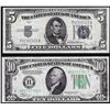 Image 1 : Lot of 1934D $5 Silver Certificate & 1934C $10 Federal Reserve Notes