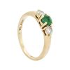 Image 3 : 14KT Yellow Gold 0.25ct Emerald and Diamond Ring