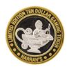 Image 1 : .999 Fine Silver Harrah's Reno, Nevada $10 Casino Limted Edition Gaming Token