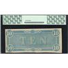 Image 2 : 1864 $10 Confederate States of America Note T-68 PCGS New 62PPQ