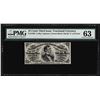 Image 1 : March 3, 1863 Twenty Five Cents Third Issue Fractional Note PMG Choice Unc. 63