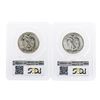 Image 2 : Set of 1947 & 1947-D Walking Liberty Half Dollar Coins PCGS MS65