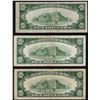 Image 2 : Lot of (3) 1934 $10 Silver Certificate Notes