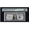 Image 1 : 1935E $1 Silver Certificate Note Mismatched Serial Number ERROR PMG Choice Unc.