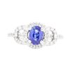 Image 1 : Platinum 0.89ct Sapphire and Diamond Ring