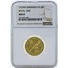 Image 1 : 1975FM $100 Bermuda Royal Visit Gold Coin NGC MS69