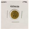 Image 1 : 1772 Charles III Spanish 1/2 Escudos Gold Coin