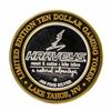 Image 2 : .999 Silver Harveys Lake Tahoe, Nevada $10 Casino Limited Edition Gaming Token