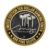 Image 2 : .999 Silver Mirage Las Vegas Nevada $10 Casino Limited Edition Gaming Token