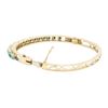 Image 2 : 14KT Yellow Gold Turquoise Bangle Bracelet