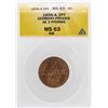Image 1 : 1856 Germany-Prussia AE 3 Pfennig Copper Coin ANACS MS63RB