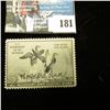 Image 1 : 1951 RW18 U.S. Department of the Interior Migratory Bird Hunting Stamp, light hinge, signed by the a