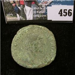 Ancient Roman Coin of Roman Emperor Antoninus Pius, A.D. 138-161, Sestertius, Senate Consul reverse.