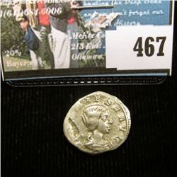 Silver Denarius of Julia Maesa (ca. 7 May 165 –ca. 3 August 224) she was a Roman citizenand daughter