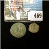 Image 2 : Lot of 2 different Constantine Copper AE, genuine Roman bronze coins of the Constantine period.