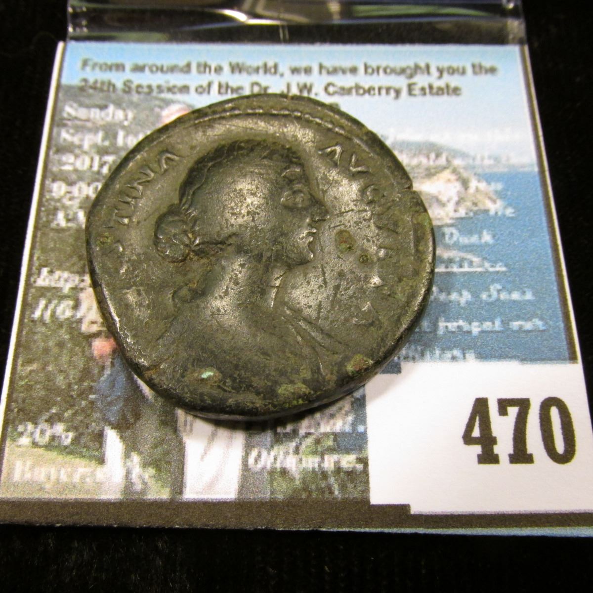Faustina Ii Minor Sestertius A D 165 175 Roman Empire Ae Sestertius Vf