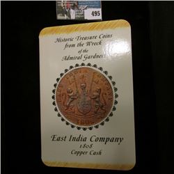 "Historic Treasure Coin from the Wreck of the Admiral Gardner! East India Company 1808 Copper Cash",