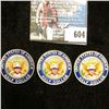 Image 2 : 1967 P, 68 D, & 69 D 40% Silver Kennedy Half-Dollars, all three with enameled heads and flag in back