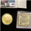 Image 2 : 2003 U.S. Silver American Eagle .999 Fine One Dollar Coin with Colorization & Gold plating of the 25