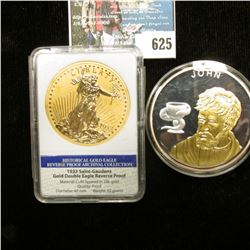 "The 12 Apostles", "John", Copper-silver plated Spot Gold, 54g, Issued 2007, Proof, 50 mm. Depicts J