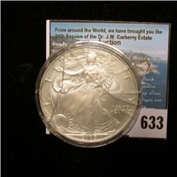2005 U.S. American Silver Dollar One Ounce .999 Fine Silver. Brilliant Uncirculated. Case is cracked