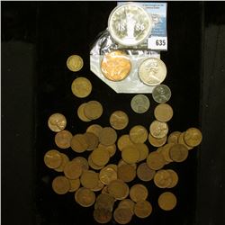 Bag of Approximately (50) Wheat Cents; Australian 20c Coin; 1967 Great Britain Large Penny, BU; & a 