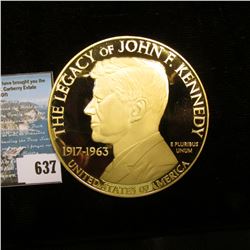 Large 70 mm Medal, which maybe Gold, but is more likely to be Cu with 24K gold plating "The Legacy o