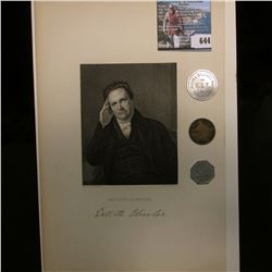 6.75" x 10 3/8" Steel Engraving of Dewitt Clinton, (March 2, 1769 – February 11, 1828) was an Americ