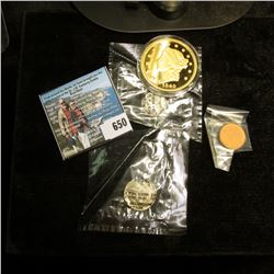 1944 Mercury Dime, Fine in a Littleton Coin holder; Lincoln Head Cent Plt Znc Blank Planchet in a Li