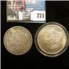 Image 1 : Pair of 1921 P U.S. Morgan Silver Dollar, VF-EF.