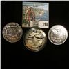 Image 2 : 1889 CC & 1895 P Tribute Proof Morgan Dollar copies with original paper work; & a 1972 Silver Proof 