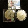 Image 2 : Pair of 1922 S U.S. Peace Silver Dollars,one with C.O.A.s from the Aermican Historical Society.