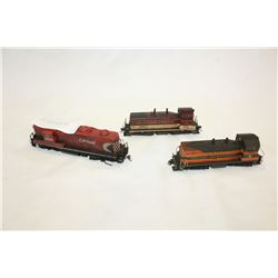 THREE MODEL TRAIN ENGINES