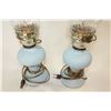 Image 2 : TWO PAINTED OIL LAMPS