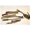Image 3 : US SWORD BAYONET CARVED HANDLED KNIFE TWO MACHETES AND FOLDING SHOVEL