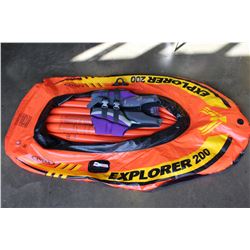 SPEEDO LIFE JACKET AND INTEX 2-PERSON INFLATABLE RAFT