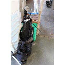GOLF CLUBS IN BAG, CALLAWAY AND OTHER CLUBS