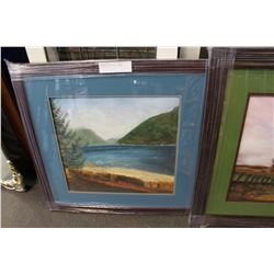 TWO ART PAINTINGS, FRAMED