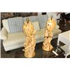 Image 1 : PAIR OF FIGURAL RESIN POTTERY LAMPS