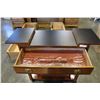 Image 2 : HICKORY WHITE ROLLING SERVER W/ HOT PLATE TOP
