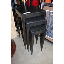 SET OF 3 AS NEW BLACK NESTING TABLES