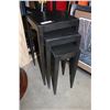 Image 1 : SET OF 3 AS NEW BLACK NESTING TABLES